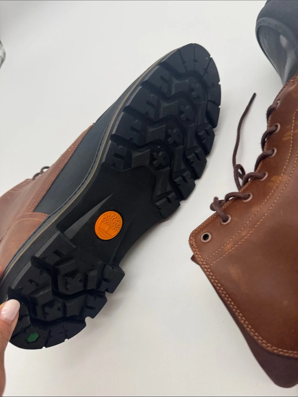 Timberland Men's 12 Two-Tone Brown & Black Lace-Up Work Boots